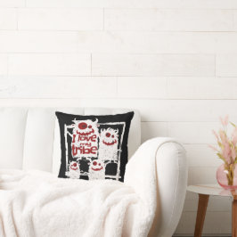 Ich Liebe mein Stamm Funny Monster Familie Hallowe Kissen