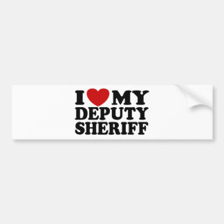 Ich Liebe mein Stellvertreter Sheriff Autoaufkleber