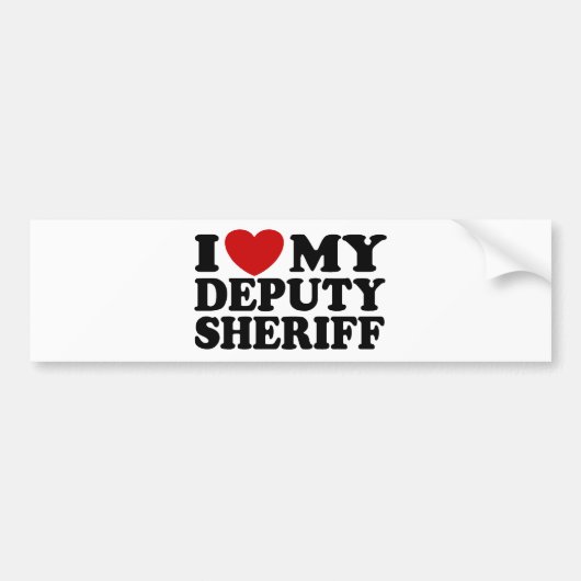 Ich Liebe mein Stellvertreter Sheriff Autoaufkleber (Vorne)