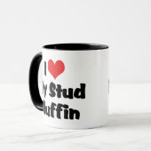 Ich Liebe mein Stud Muffin Tasse (Vorderseite Links)