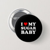 Ich Liebe mein Sugar Ba Button (Vorne & Hinten)