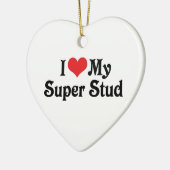 Ich Liebe mein Super Stud Keramikornament (Links)