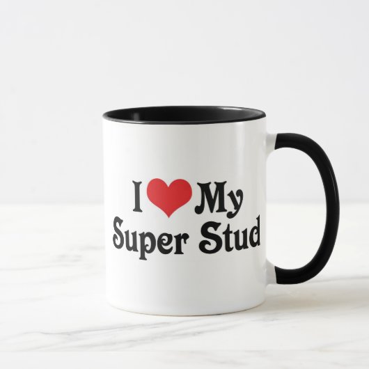 Ich Liebe mein Super Stud Tasse (Rechts)