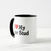 Ich Liebe mein Super Stud Tasse (Vorderseite Links)