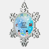 Ich Liebe mein Süß Grandson Schneeflocken Zinn-Ornament (Rechts)