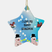 Ich Liebe mein Sweet Grandson Keramikornament (Rechts)