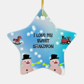 Ich Liebe mein Sweet Grandson Keramikornament (Hinten)