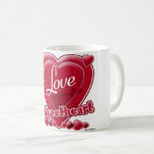 Ich Liebe mein Sweetheart rot - Herz Kaffeetasse (VorderseiteRechts)