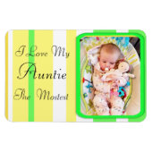 Ich Liebe mein Tante Lime Green Personalisiert Mag Magnet (Horizontal)