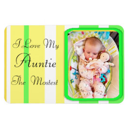 Ich Liebe mein Tante Lime Green Personalisiert Mag Magnet