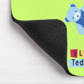 Ich Liebe mein Teddybär Mousepad (Ecke)