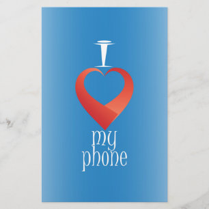Ich liebe mein Telefon Briefpapier