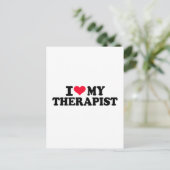 Ich Liebe mein Therapeut Postkarte (Stehend Vorderseite)