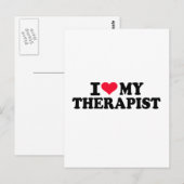 Ich Liebe mein Therapeut Postkarte (Vorne/Hinten)