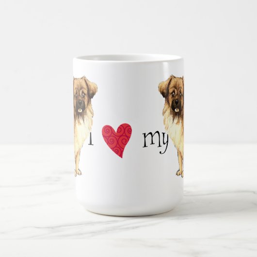 Ich Liebe mein tibetisches Spanisch Kaffeetasse (Mittel)