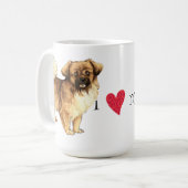 Ich Liebe mein tibetisches Spanisch Kaffeetasse (Vorderseite Links)