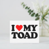 ICH LIEBE MEIN TOAD POSTKARTE (Stehend Vorderseite)