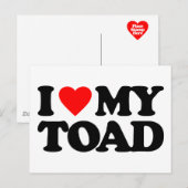 ICH LIEBE MEIN TOAD POSTKARTE (Vorne/Hinten)