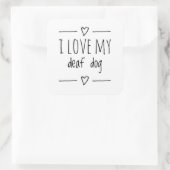 Ich Liebe mein toter Hund Quadratischer Aufkleber (Tasche)