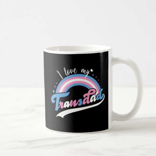 Ich Liebe mein Transdad | LGBTQ | Transgender Kaffeetasse (Rechts)