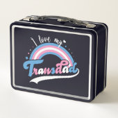 Ich Liebe mein Transdad | LGBTQ | Transgender Metall Brotdose (Rückseite)