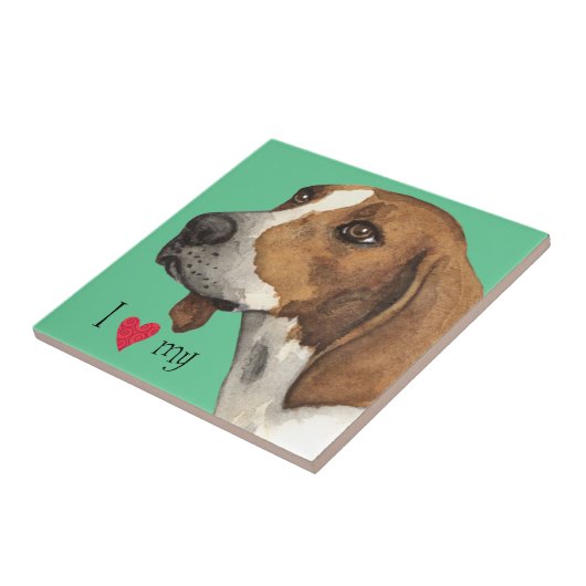 Ich Liebe mein Treeing Walker Fliese (Seite)