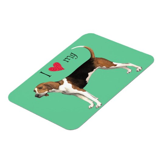 Ich Liebe mein Treeing Walker Magnet (Linke Seite)