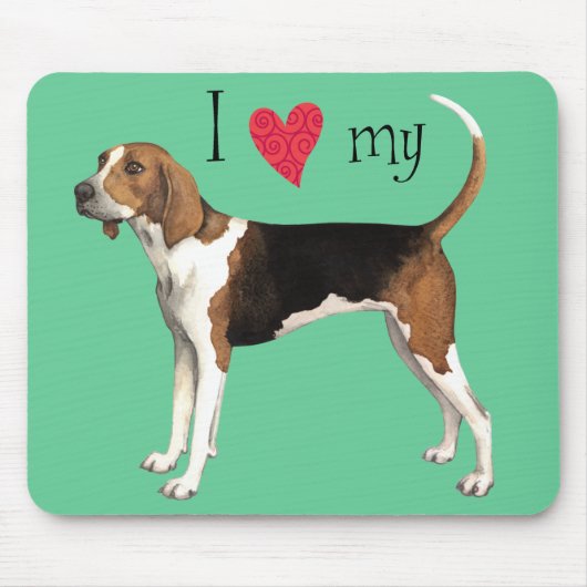 Ich Liebe mein Treeing Walker Mousepad (Vorne)