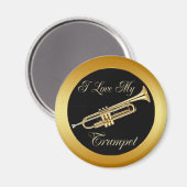 ICH LIEBE MEIN TRUMPET MAGNET (Vorderseite/Rückseite)