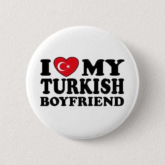 Ich Liebe mein türkischer Freund Button (Vorderseite)