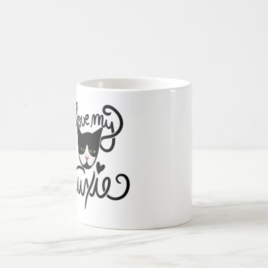 Ich Liebe mein Tuxie Kaffeetasse (Mittel)