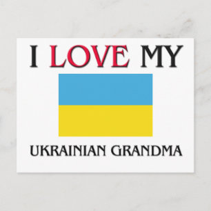 Ich Liebe mein ukrainisches Oma Postkarte
