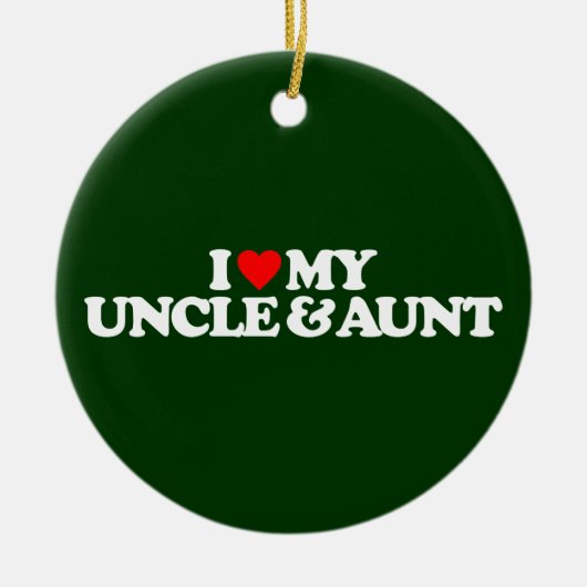 ICH LIEBE MEIN UNKEL UND TATT KERAMIK ORNAMENT (Vorne)
