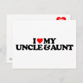 ICH LIEBE MEIN UNKEL UND TATT POSTKARTE (Vorne/Hinten)