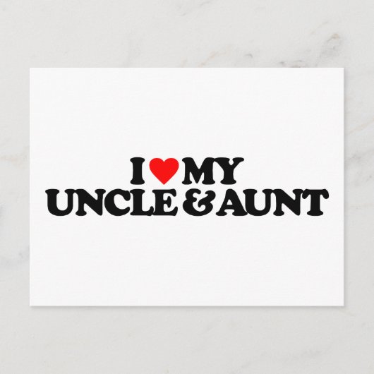 ICH LIEBE MEIN UNKEL UND TATT POSTKARTE (Vorderseite)