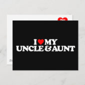 ICH LIEBE MEIN UNKEL UND TATT POSTKARTE (Vorne/Hinten)