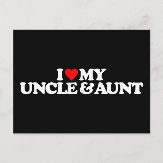 ICH LIEBE MEIN UNKEL UND TATT POSTKARTE (Vorderseite)