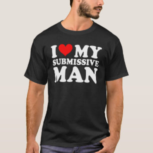 Ich Liebe mein unterwürfiger Mann Red Heart Couple T-Shirt