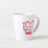 Ich Liebe mein Vater Foto Geschenk Latte Tasse (Rechte Ecke)