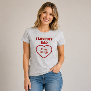 Ich Liebe mein Vater Foto T-Shirt