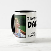 Ich Liebe mein Vater Foto Tasse (Vorderseite Links)
