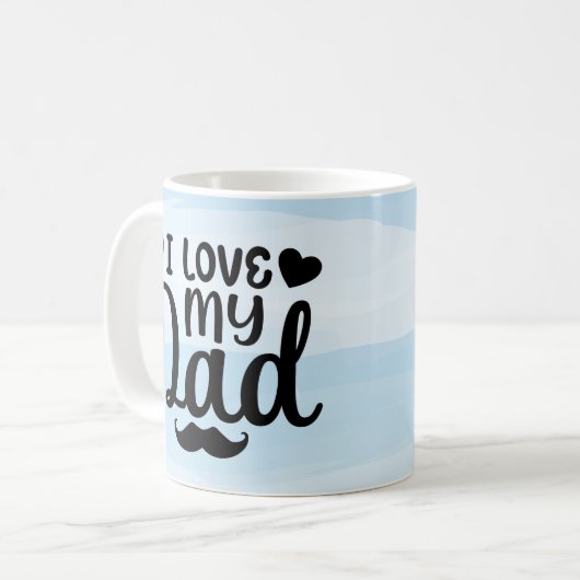 Ich Liebe Mein Vater Personalisiert Foto Kaffee Ta Kaffeetasse (Vorderseite Links)