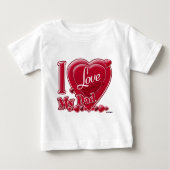 Ich Liebe Mein Vater rot - Herz Baby T-shirt (Vorderseite)