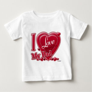 Ich Liebe Mein Vater rot - Herz Baby T-shirt
