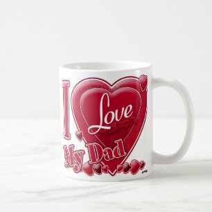Ich Liebe Mein Vater rot - Herz Kaffeetasse