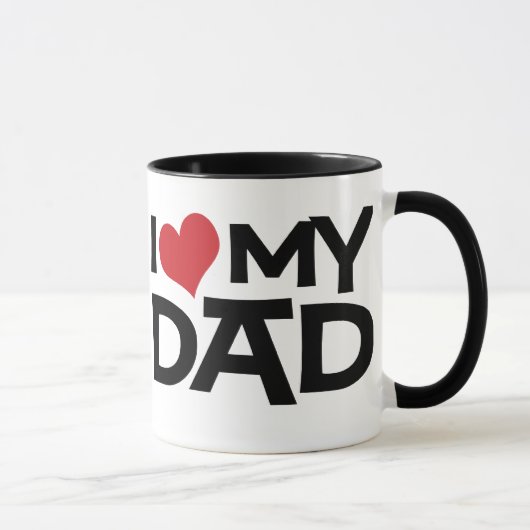 Ich Liebe Mein Vater Vatertag Tasse (Rechts)