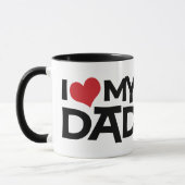Ich Liebe Mein Vater Vatertag Tasse (Links)