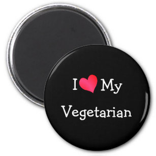 Ich Liebe mein Vegetarisch Magnet