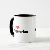 Ich Liebe mein Vegetarisch Tasse (Vorderseite Links)