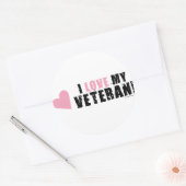 Ich Liebe mein Veteran! Runder Aufkleber (Umschlag)